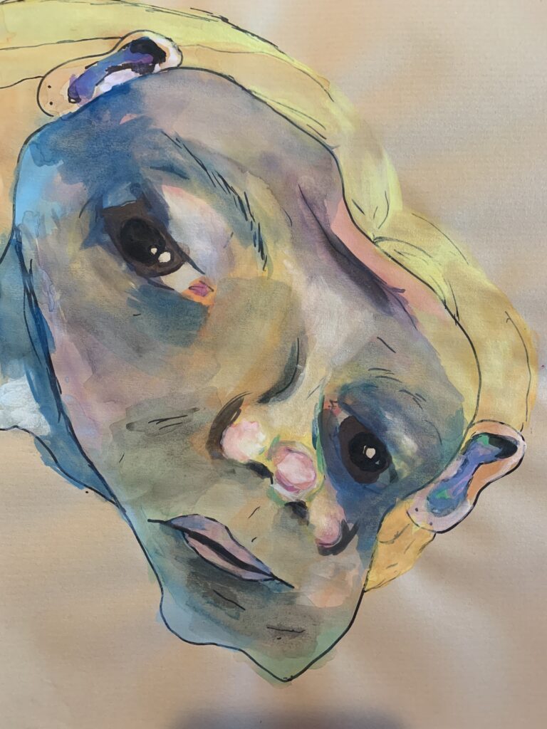 Kayla Niemasz, watercolor and ink on paper